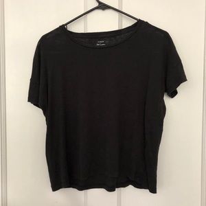 J. Crew Linen Boxy Cropped Tee